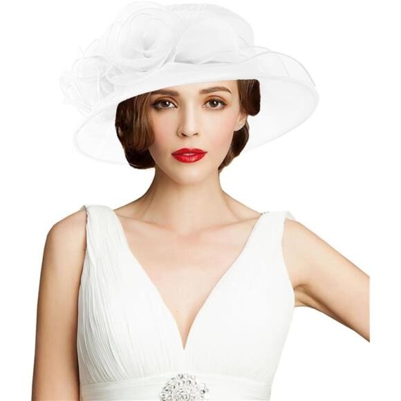 Women\'s Kentucky Hat Wide Brim White main image 4